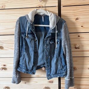 EUC Free People Denim Trucker Jacket 100% Cotton